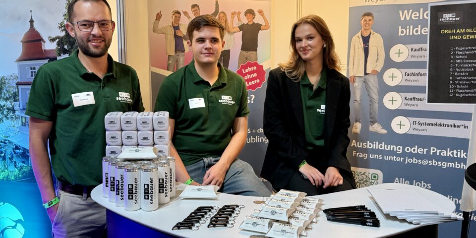 Drei SBS Mitarbeiter am Stand